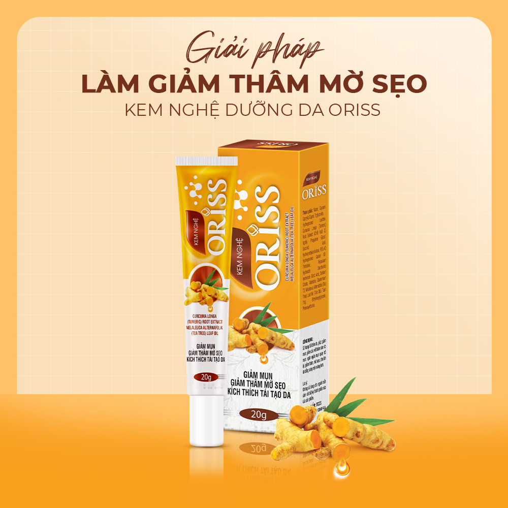 Kem nghệ giảm mụn mờ thâm nám liền sẹo dưỡng ẩm tái tạo da tuýp 20gr