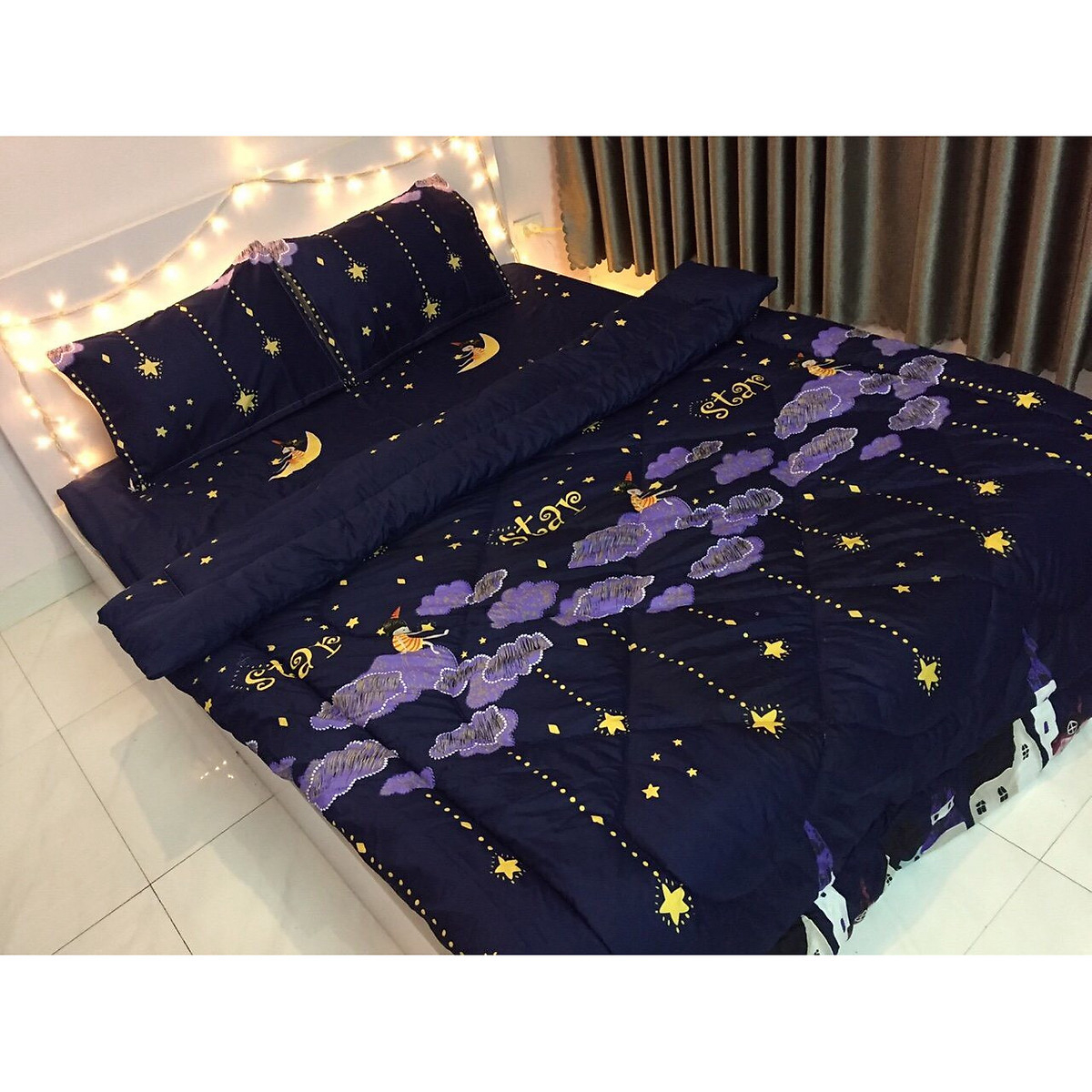 Chăn Phao Chần Bông Cotton Poly Tinh Khiết Siêu Nhẹ