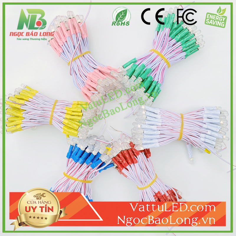 Led ruồi 5mm 12v liền dây 100 bóng hãng jiyi-led ruồi làm bảng hiệu quảng cáo - led ruồi 5mm 12v loại tốt