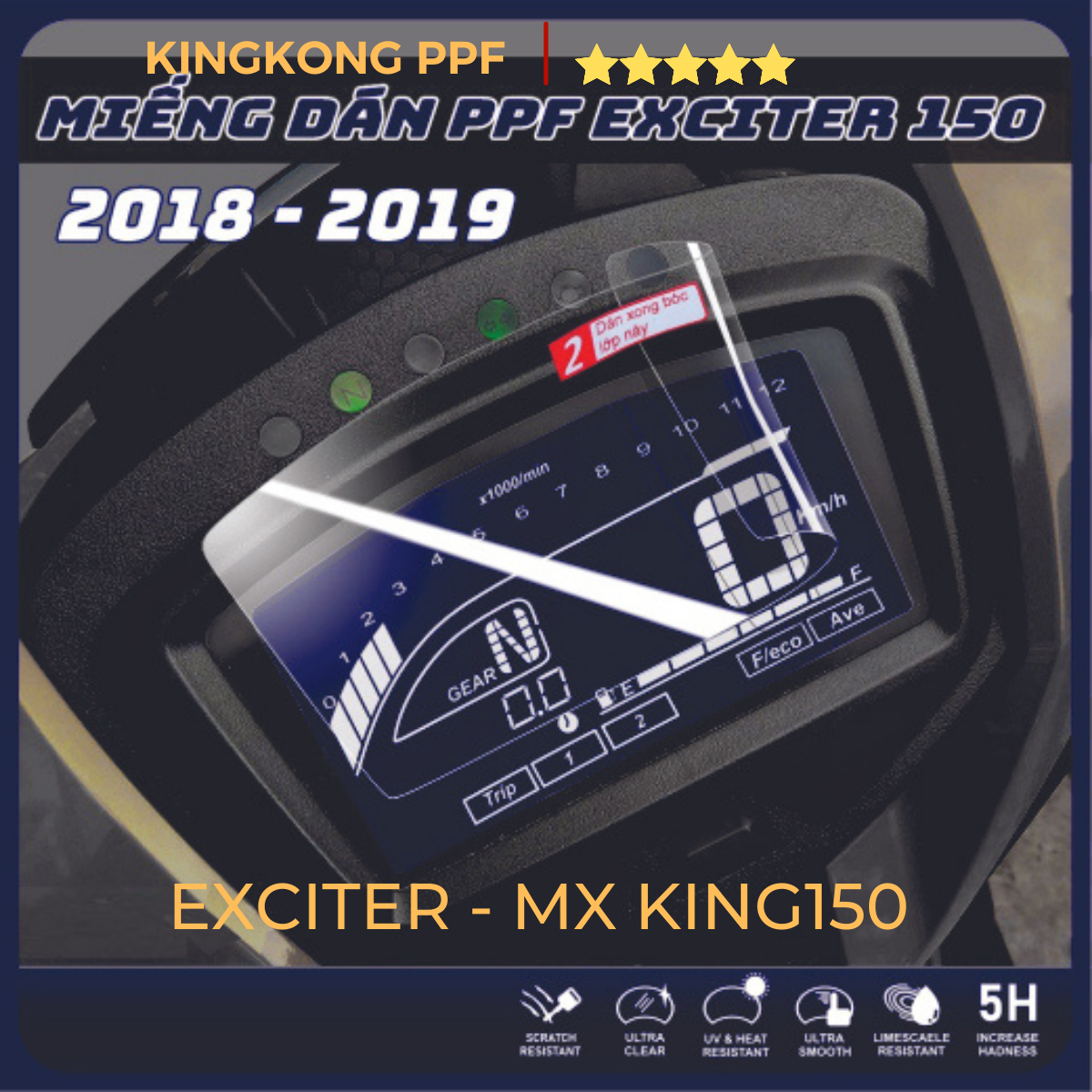 Ppf mặt đồng hồ xe exciter 150 đầu đèn led. ppf ex150 yamaha
