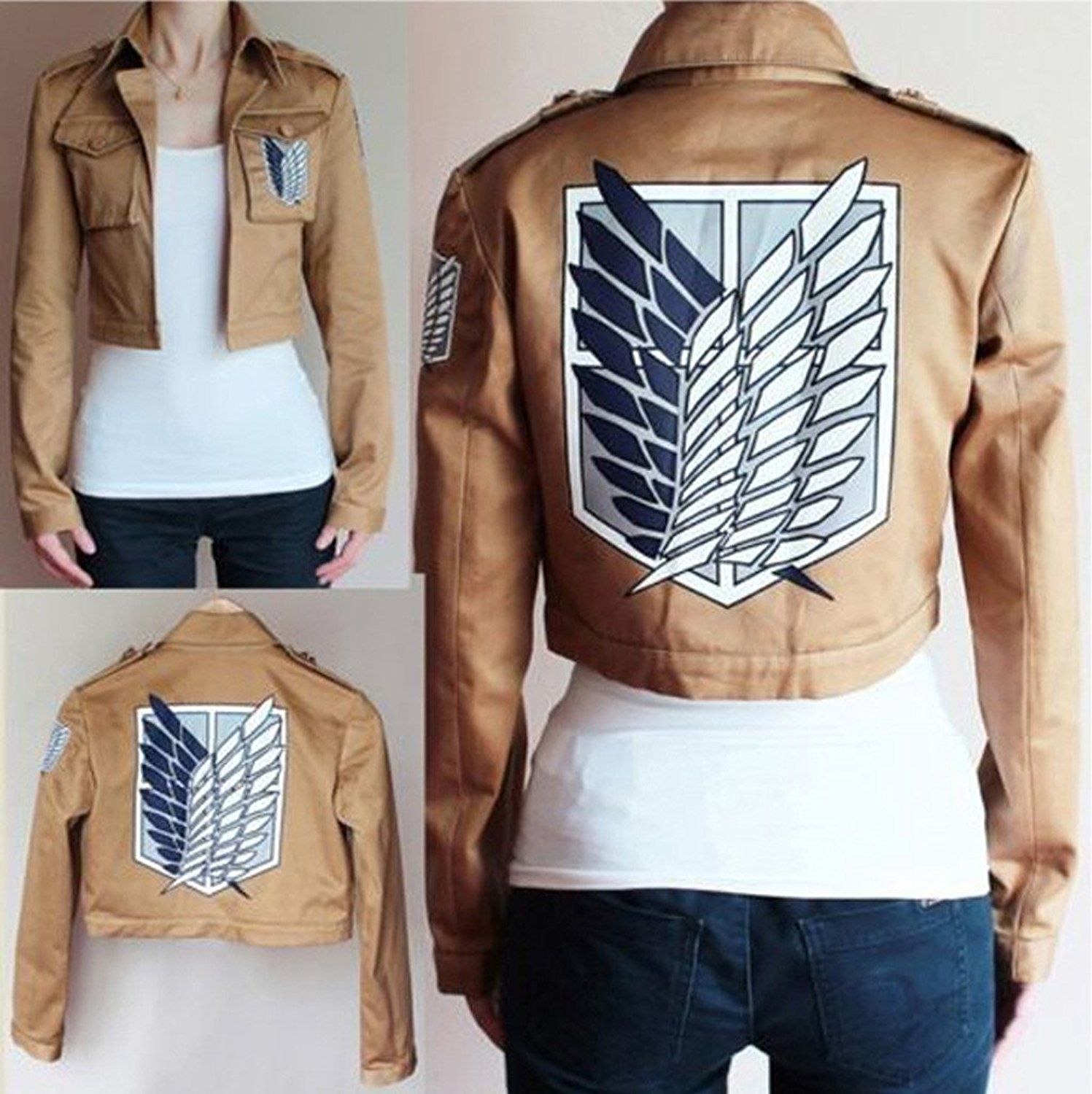 Áo khoác croptop Trinh sát đoàn - kèm hình thật - Attack On Titan - AOT - Baystore