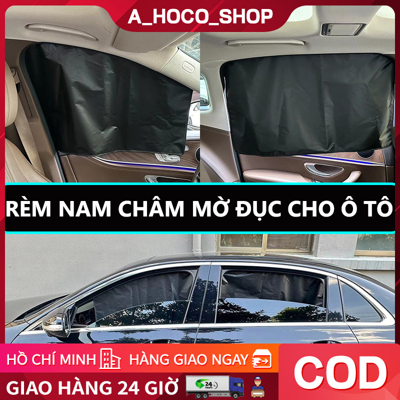 Rèm che nắng theo xe cao cấp hút nam châm, rèm chắn nắng ô tô, chắn nắng theo xe ô tô - bộ gồm 4 tấm