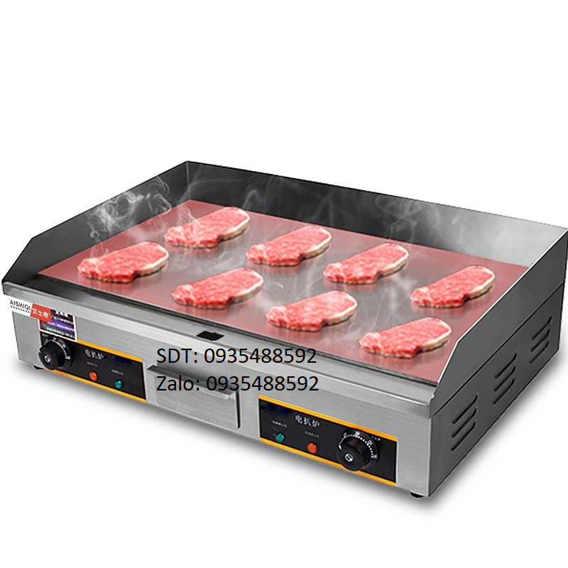 Bếp chiên mặt phẳng đôi điện. Bảo hành 1 năm