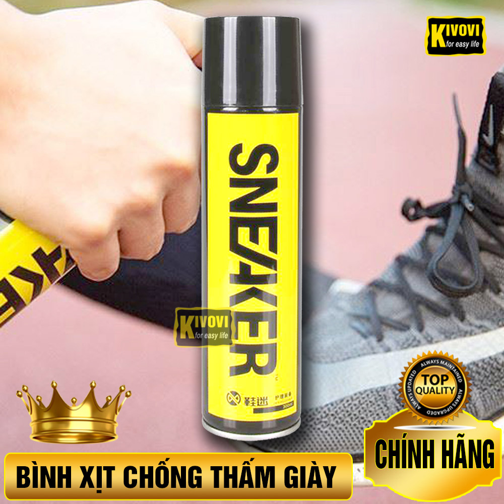 Chai Xịt Chống Thấm Giày 300ML - Bình Xịt Chống Thấm Nước - Chai Tẩy Trắng Giày - Bình Xịt Chống Thấm Đa Năng -Kivo