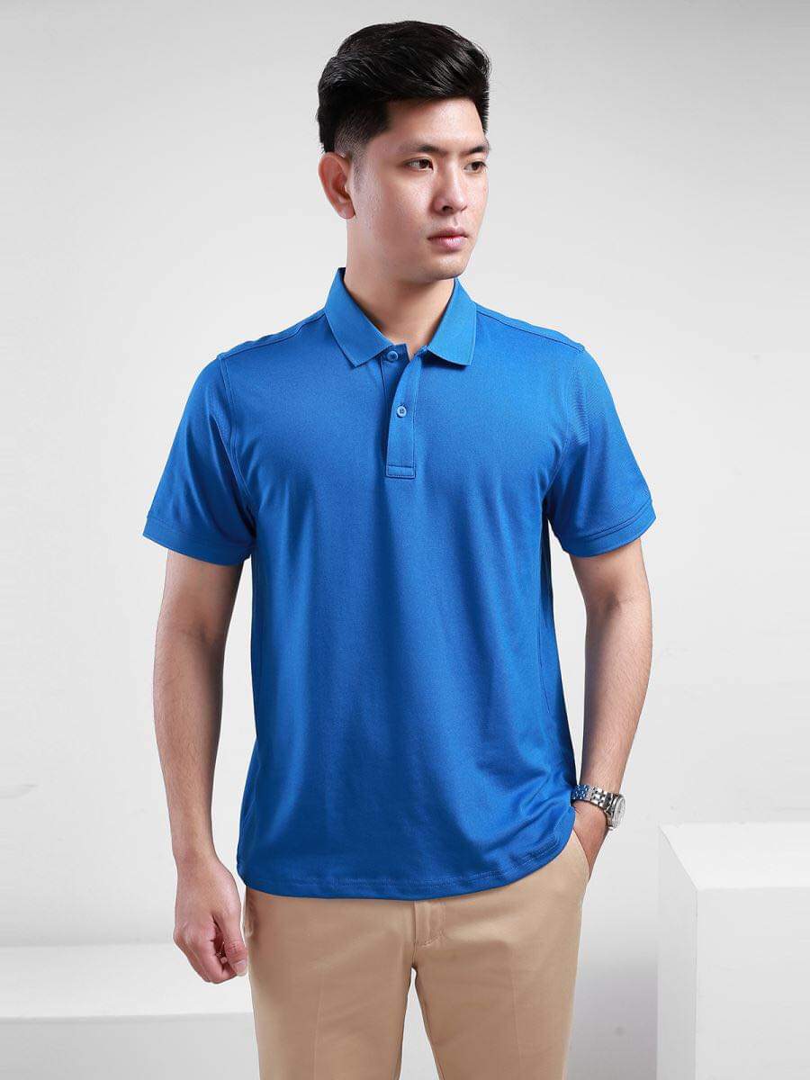 ÁO THUN POLO CỔ TRỤ TRƠN NHIỀU MÀU, CHẤT VẢI POLY MỀM MỊN THOÁNG MÁT SIÊU HOT, AZURA FASHION