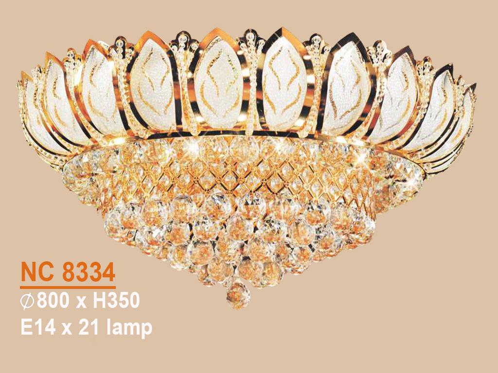 Đèn mâm ốp trần - pha lê trang trí vkt-nc-8334