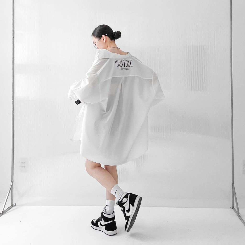 Highchic - dawn shirt - sơ mi trắng oversize