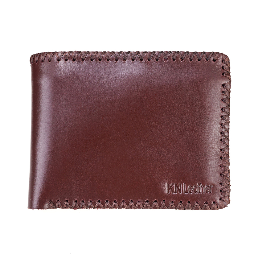 [TẶNG QUÀ + HOÀN TIỀN 6%] Ví nam da bò đan viền thủ công cao cấp KN kiểu ví ngang DB1-VI18 + Tặng kèm móc khóa da bò, hộp và túi giấy đựng quà sang trọng