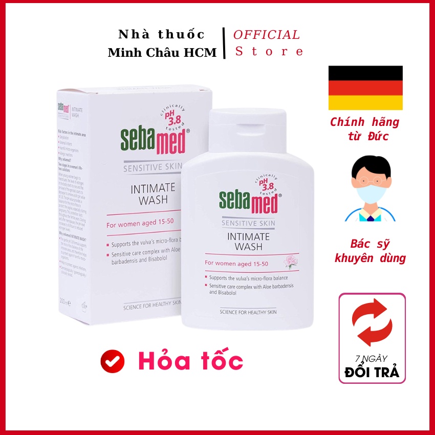 Dung dịch vệ sinh phụ nữ sebamed ph3.8 feminine intimate wash 200ml - nhà minh châu hcm