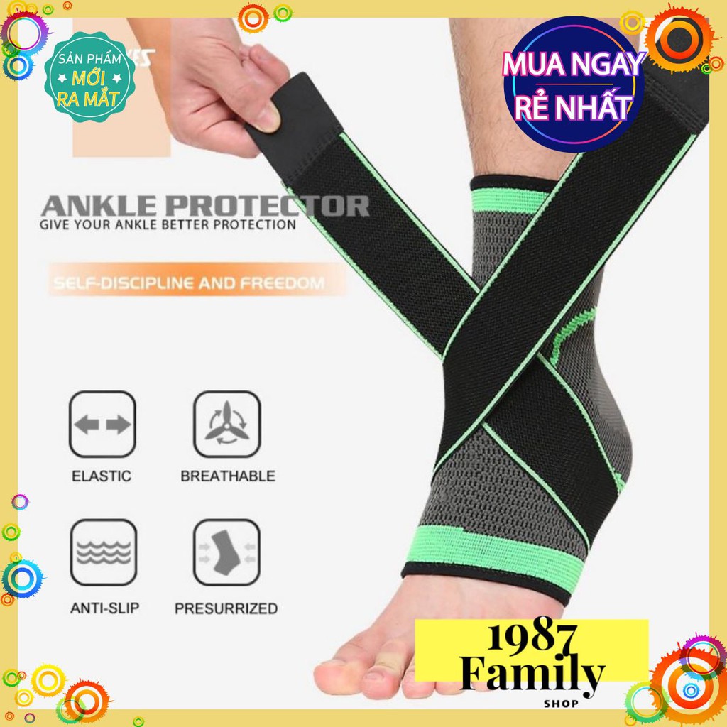 1 Băng Sơmi Quấn Cổ Chân Aolikes vải dệt -Đai Quấn Bảo Vệ Mắt Cá/Bó Gót Chân Hỗ trợ chơi thể thao tập gym⭐TTG-14-A-VD