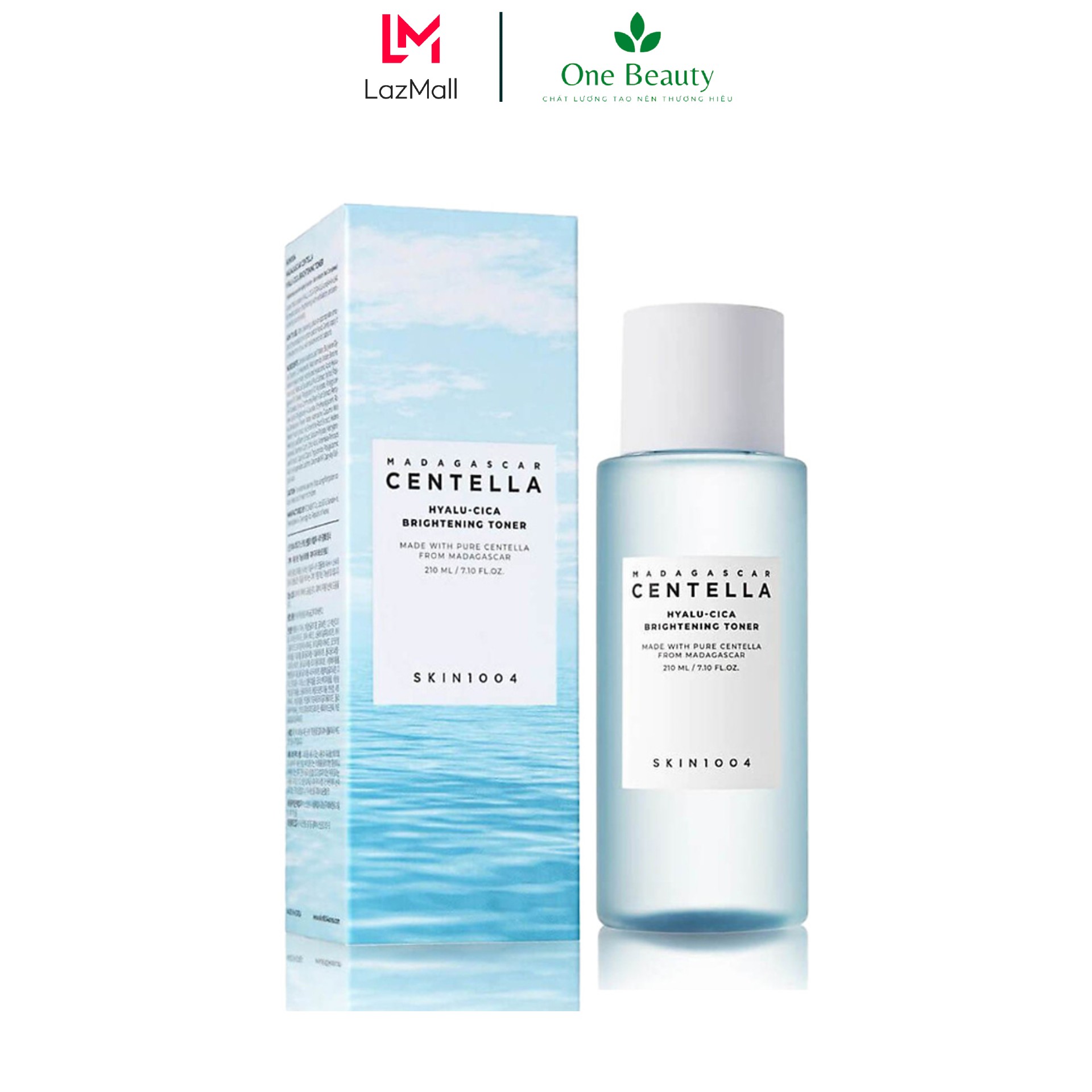 Skin1004 Chính Hãng - Toner Không Cồn Dưỡng Ẩm Làm Sáng Da Skin1004 Madagascar Centella Hyalu-Cica Brightening Toner 210ml- One Beauty