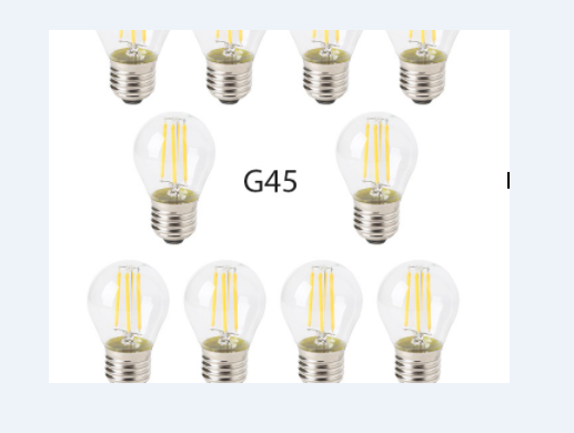 Combo 10 bóng đèn led tròn filament 4w g45 thủy tinh