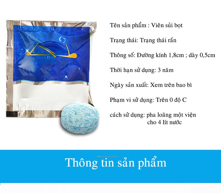 [SƯU TẦM MÃ GIẢM GIÁ 10K/SP] Viên sủi nước rửa kính xe hơi chuyên dụng- 1 viên pha được 4L nước- HONG LONG