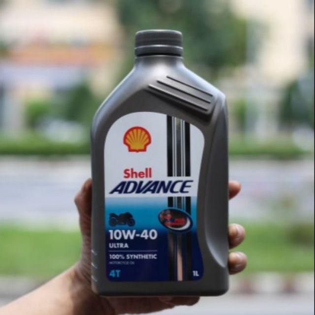 Dầu Nhớt Shell Advance Ultra 10W-40 1 Lít Hàng Made In Eu Và Italy
