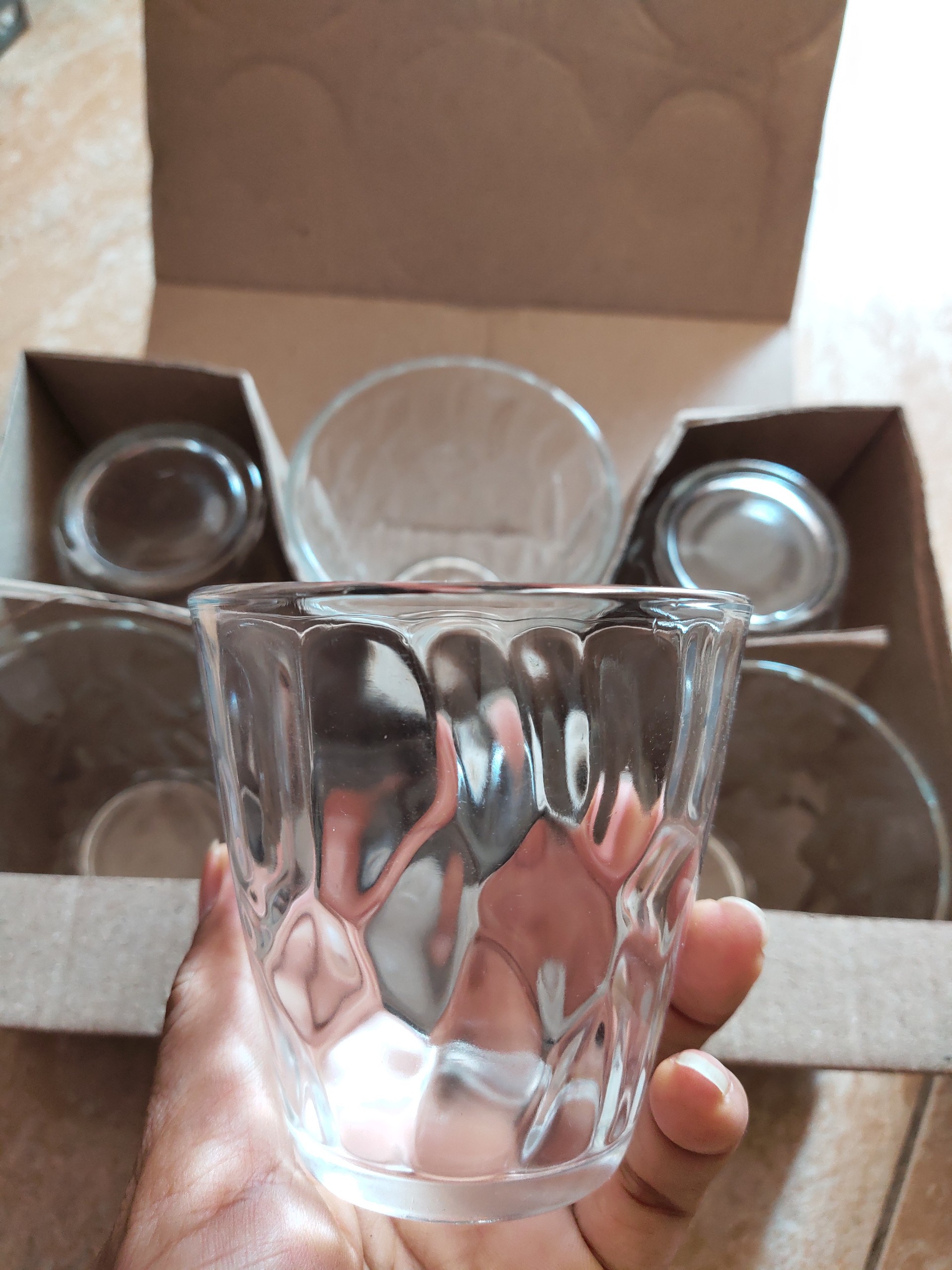 Combo 6 ly thủy tinh uống trà đá 220ml