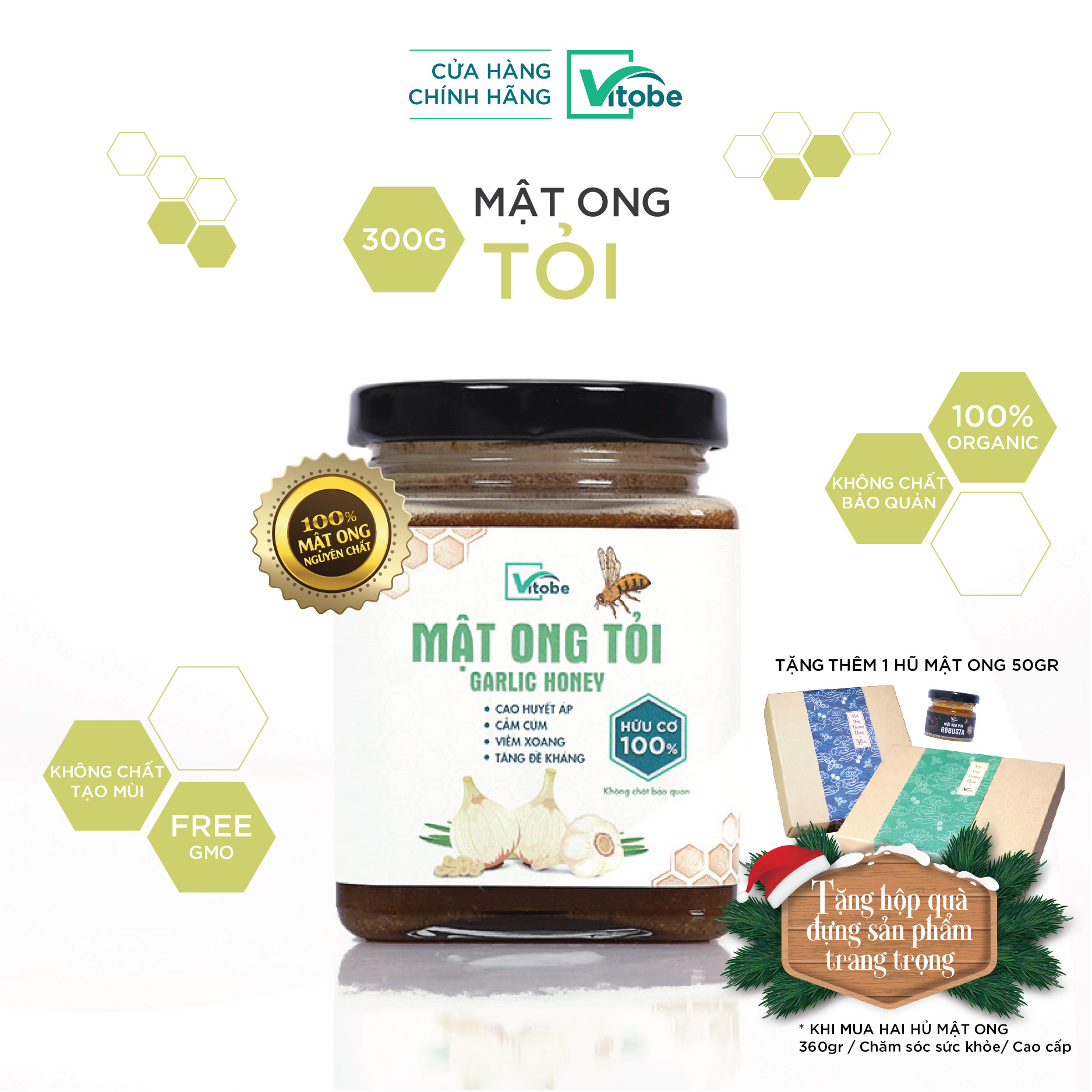 Mật ong tỏi vitobe - hữu cơ 100%