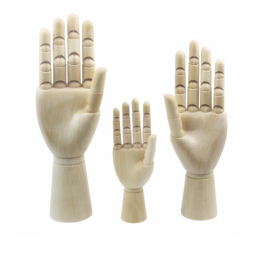 ◆  Lalunavn Bàn tay gỗ mô hình mỹ thuật thiết kế hội họa - Artists Wooden Hand - B1