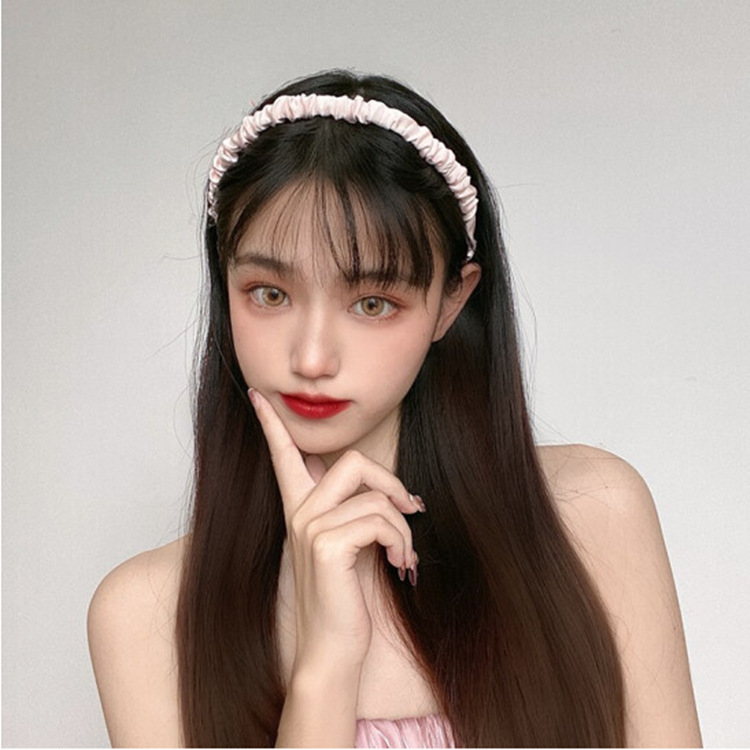 Bờm tóc băng đô vải nhún bèo phong cách tiểu thư Hàn quốc siêu xinh