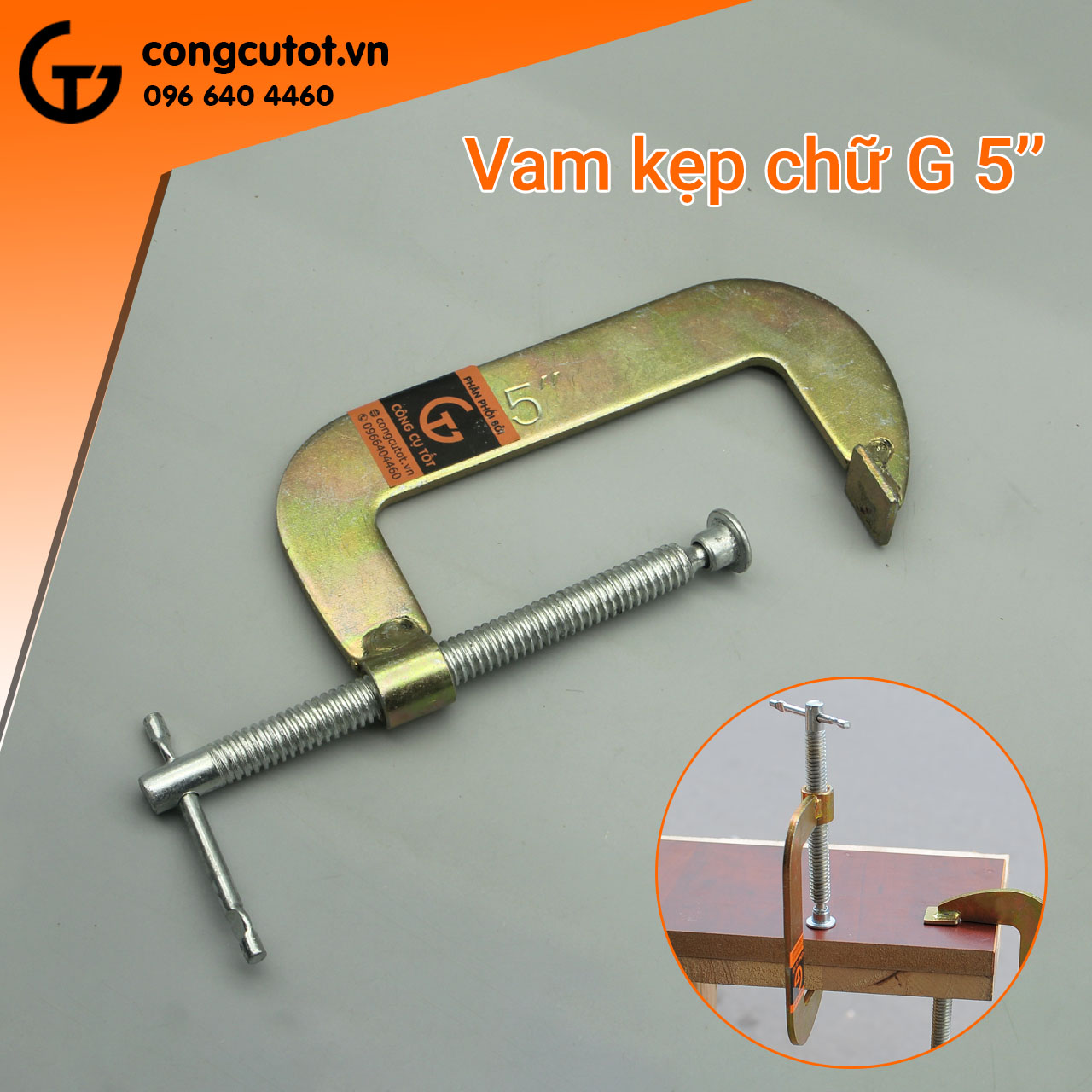 Vam chữ c - cảo chữ c size tùy chọn 2 - 12 inch