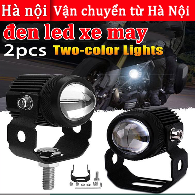 COMBO 2 Đèn Trợ Sáng mini bi cầu - 2 màu - CẶP ĐÈN TRỢ SÁNG BI CẦU MINI COS VÀNG PHA TRĂNG DÙNG CHO OTO XE MÁY XE ĐẠP ĐIỆN