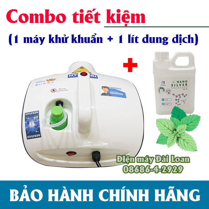 Combo Máy khử khuẩn và Dung dịch khử mùi tạo khói can 1 Lít