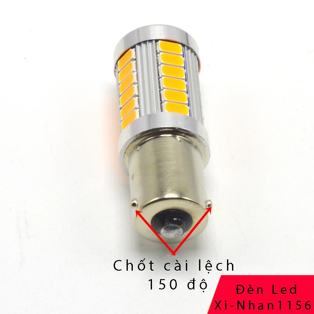 Đèn LED Lùi/Xi-Nhan 1156 chốt cài lệch 150 độ cao cấp CH33 (sáng màu vàng)