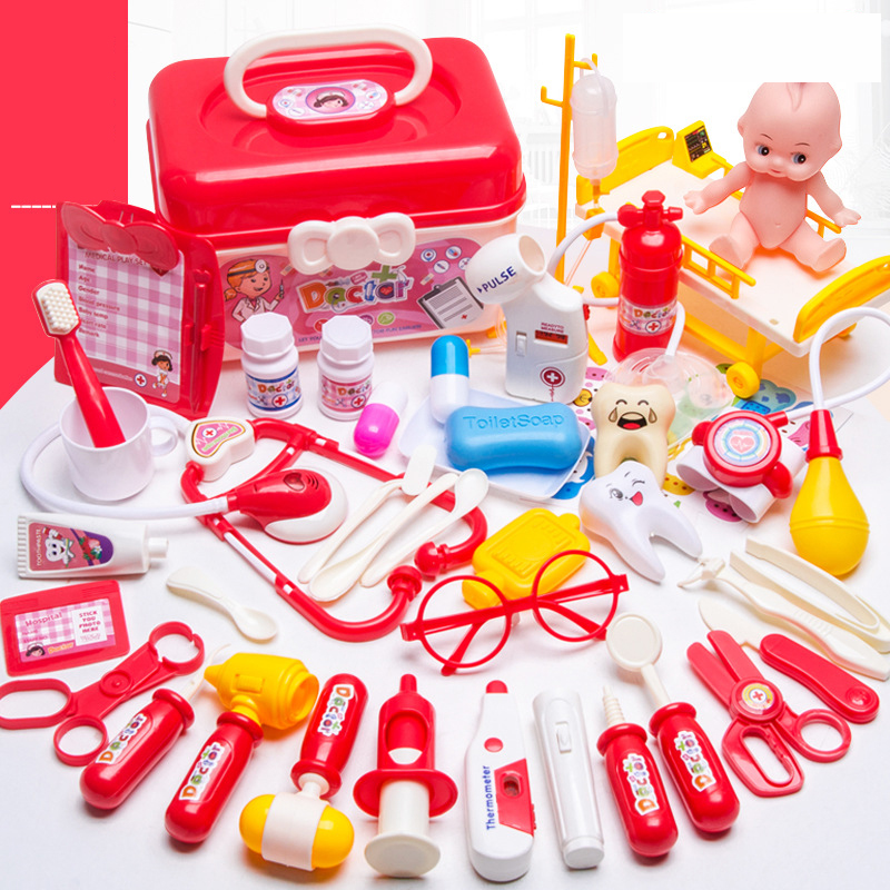 ĐỒ CHƠI GIÁO DỤC BỘ ĐỒ CHƠI BÁC SĨ 51 CT(KHÔNG KÈM BÚP BÊ)CHO BÉ THỎA THÍCH CHƠI ĐỒ HÀNG VÀ SÁNG TẠO HỌC LÀM BÁC SĨ