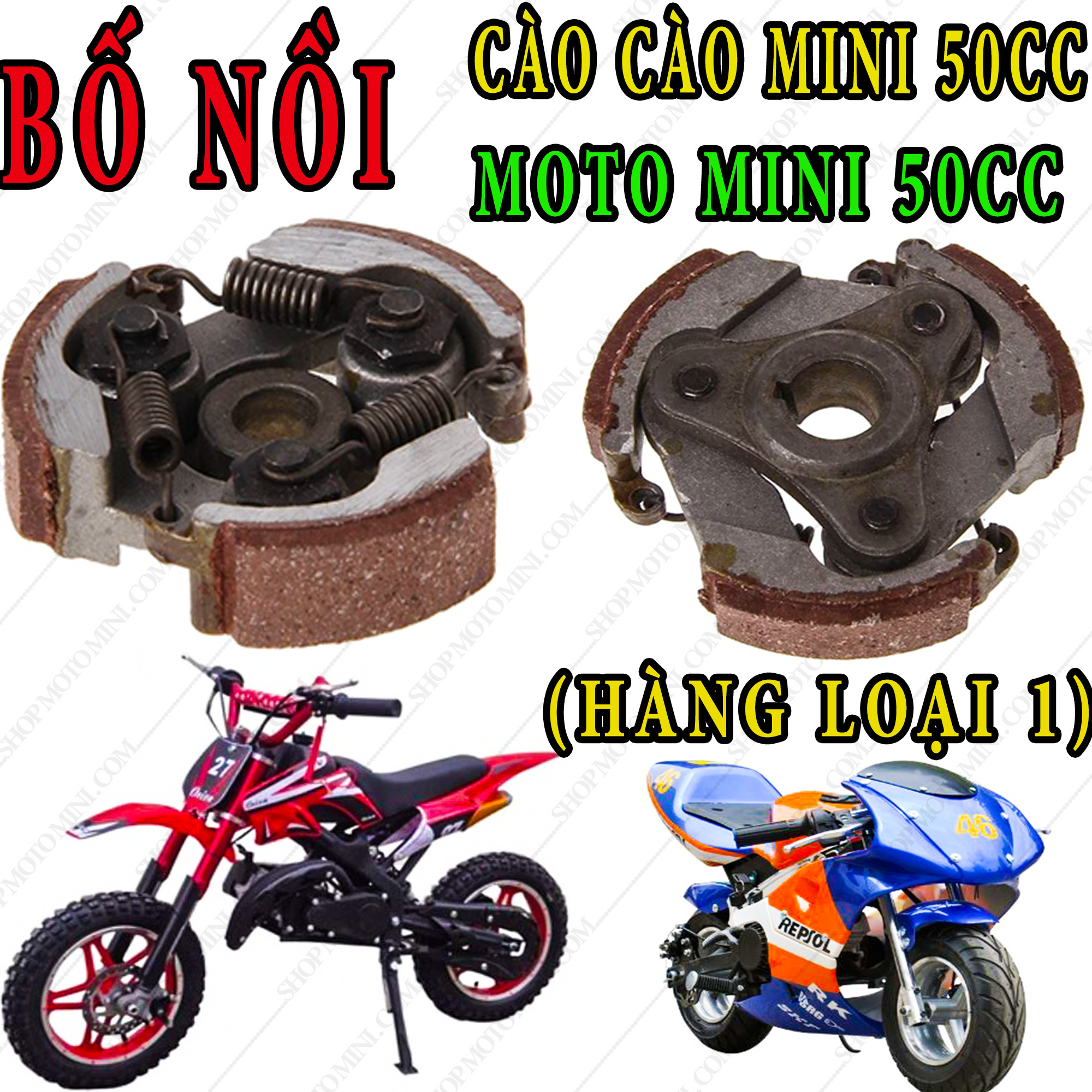 Bố nồi xe cào cào mini 50cc (Hàng Loại 1) | Phụ tùng bộ lá côn bánh nồi 3 càng dành cho xe moto mini 49cc | Xe mô tô ruồi