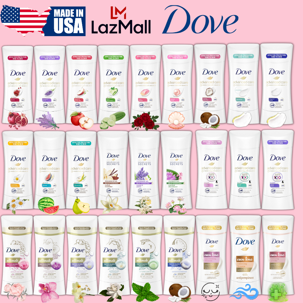 Lăn khử mùi dove mỹ advanced care chính hãng 74g - sáp khử mùi dove mỹ chính hãng - kem khử mùi dove mỹ chính hãng - dove chính hãng