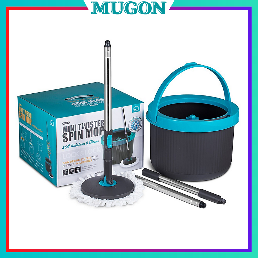 Cây lau nhà lock&lock mini twister spin mop xoay 360 độ hpp345