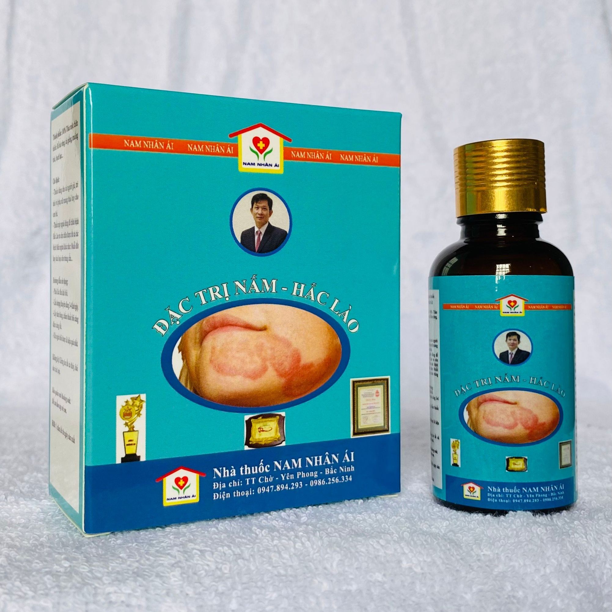 Combo 2 chai Hắc lào, lác đồng tiền, nấm, nấm bẹn, nấm mông, nấm háng, nấm da ông Lam