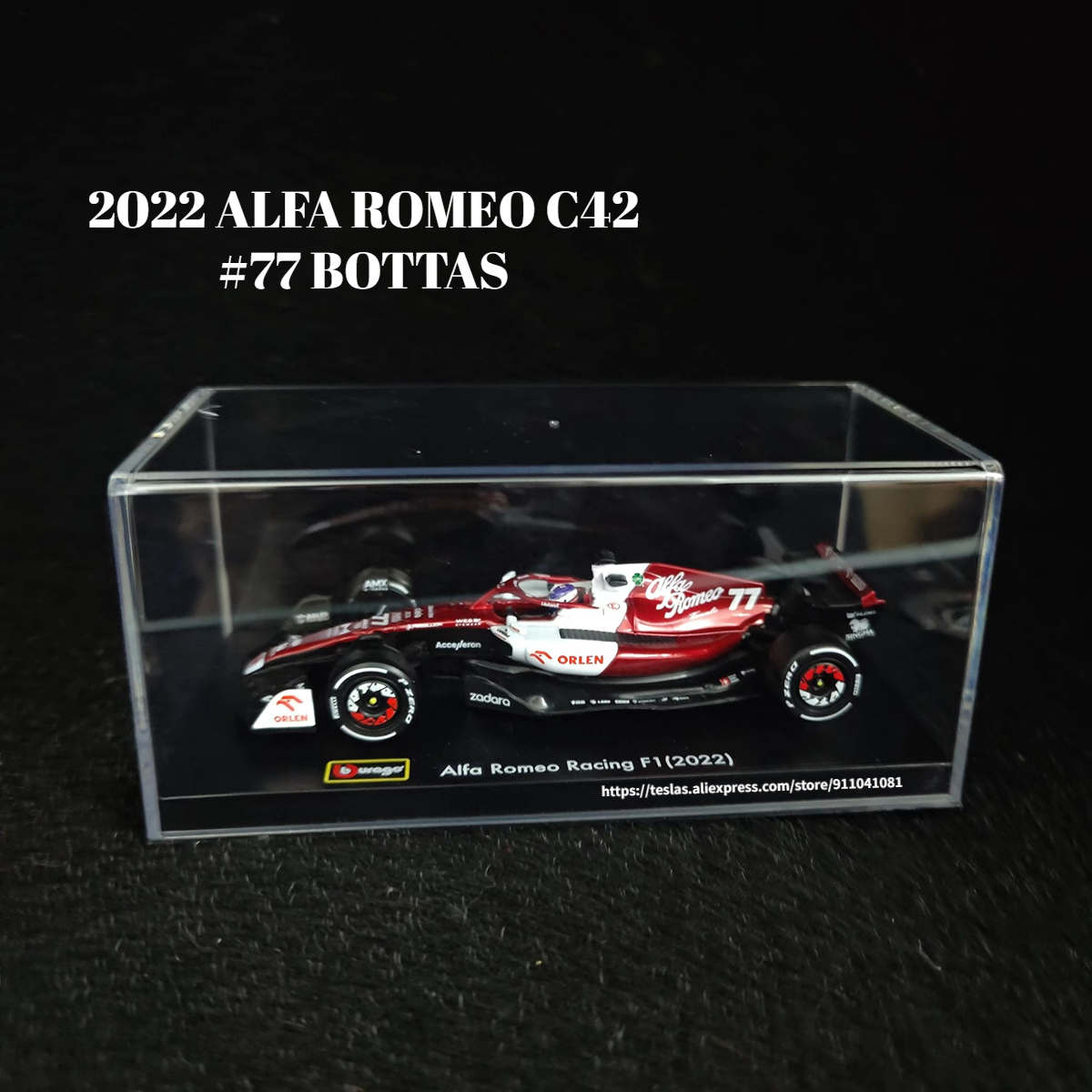 Bburago 2022 F1 Xe Mô Hình Alfa Romeo Orlen C42 1 43 Thu Nhỏ Với Showcase
