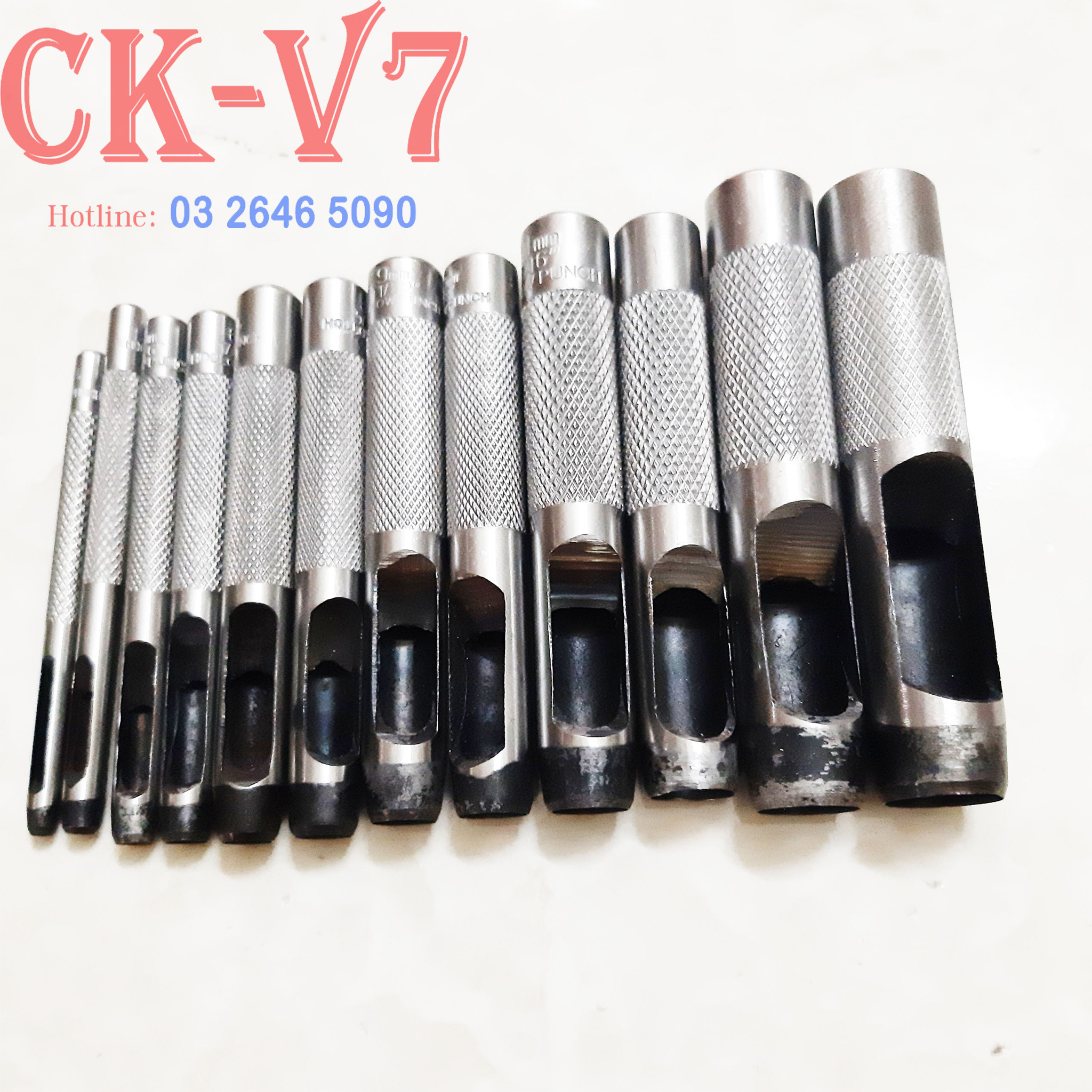 Bộ Dụng Cụ Đục Lỗ tròn 12 Chi Tiết 3-16mm