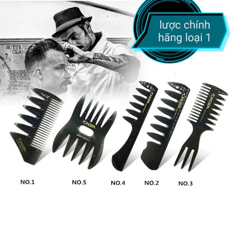bộ lược tạo kiểu tóc nam 5 cái