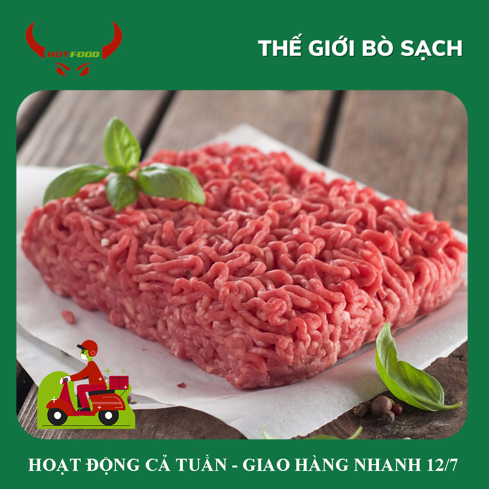 [ Miễn Phí Giao Hàng ]Thịt Xay Bò Mỹ  Làm Sốt Bò Bằm, Cháo, Súp, Canh - 1KG - Giao Nhanh HCM