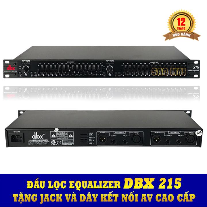 Lọc xì equalizer dbx 215eq cao cấp, bộ xử lý tín hiệu chuyên dụng 2 kênh riêng biệt, 15 band/ kênh, thiết bị giúp âm thanh trong trẻo, tiếng bass mạnh mẽ, tiếng xì chuyên nghiệp, âm thanh sân khấu, phòng thu, bh uy tín