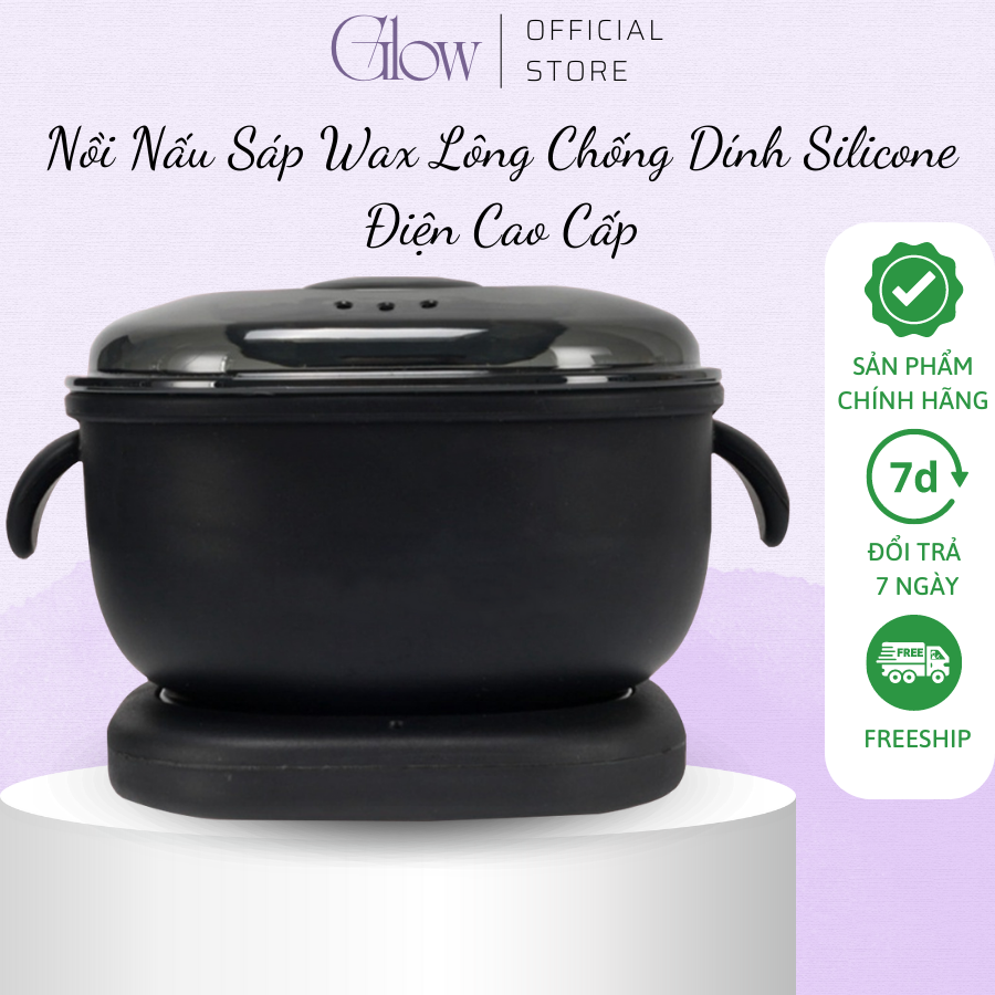 Nồi nấu sáp wax lông chống dính silicone điện cao cấp gấp gọn tiện lợi glow waxing che tên sản phẩm - 1092