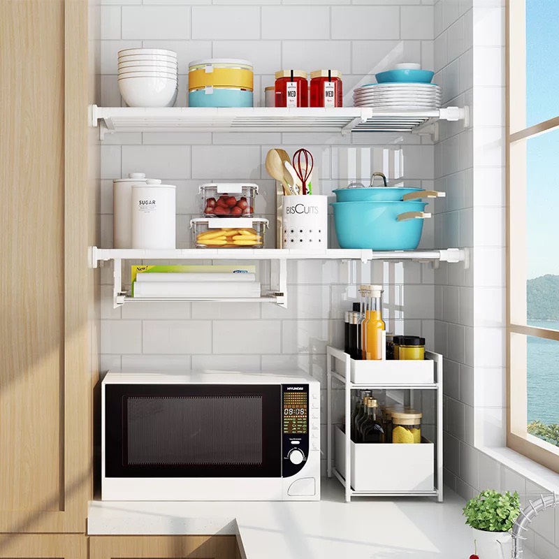 Kệ chia ngăn tủ quần áo, tủ giày, tủ bếp không khoan đục loại cao cấp