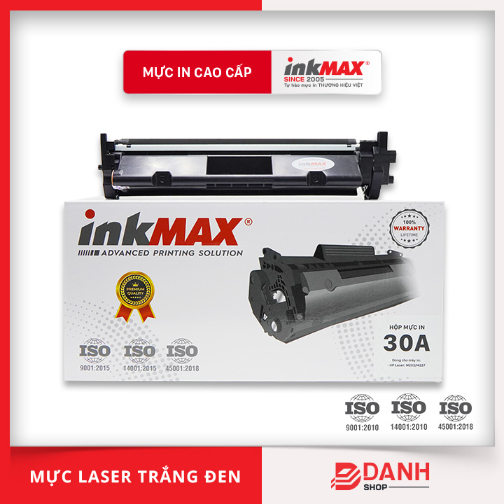 Hộp mực inkMAX 30A dùng cho các dòng máy in HP Laserjet Pro M203DN, M203DW, M227SDN, M227FDN, M227FDW [Bảo hành 24 tháng], in được 1600 trang.