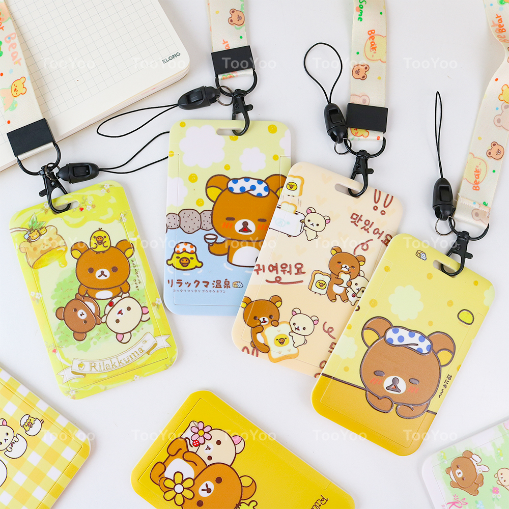 Dây đeo thẻ và bảng tên Gấu Rilakkuma nhiều mẫu dễ thương cute TY0297