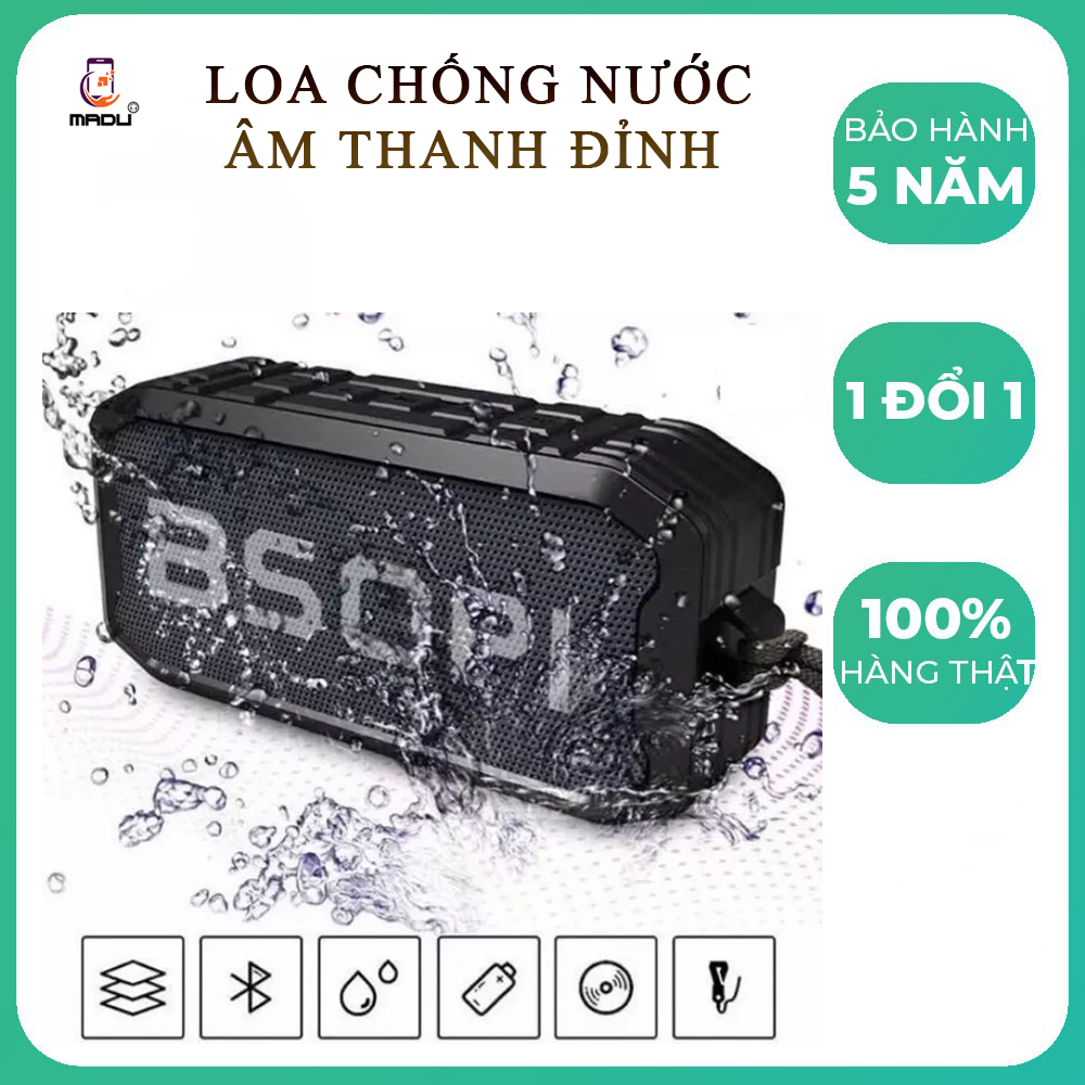 [HCM]Loa Bluetooth BSOPI Chống thấm nước Âm Thanh cực đỉnhto max không rè Dung Lượng Pin 1.800mAh