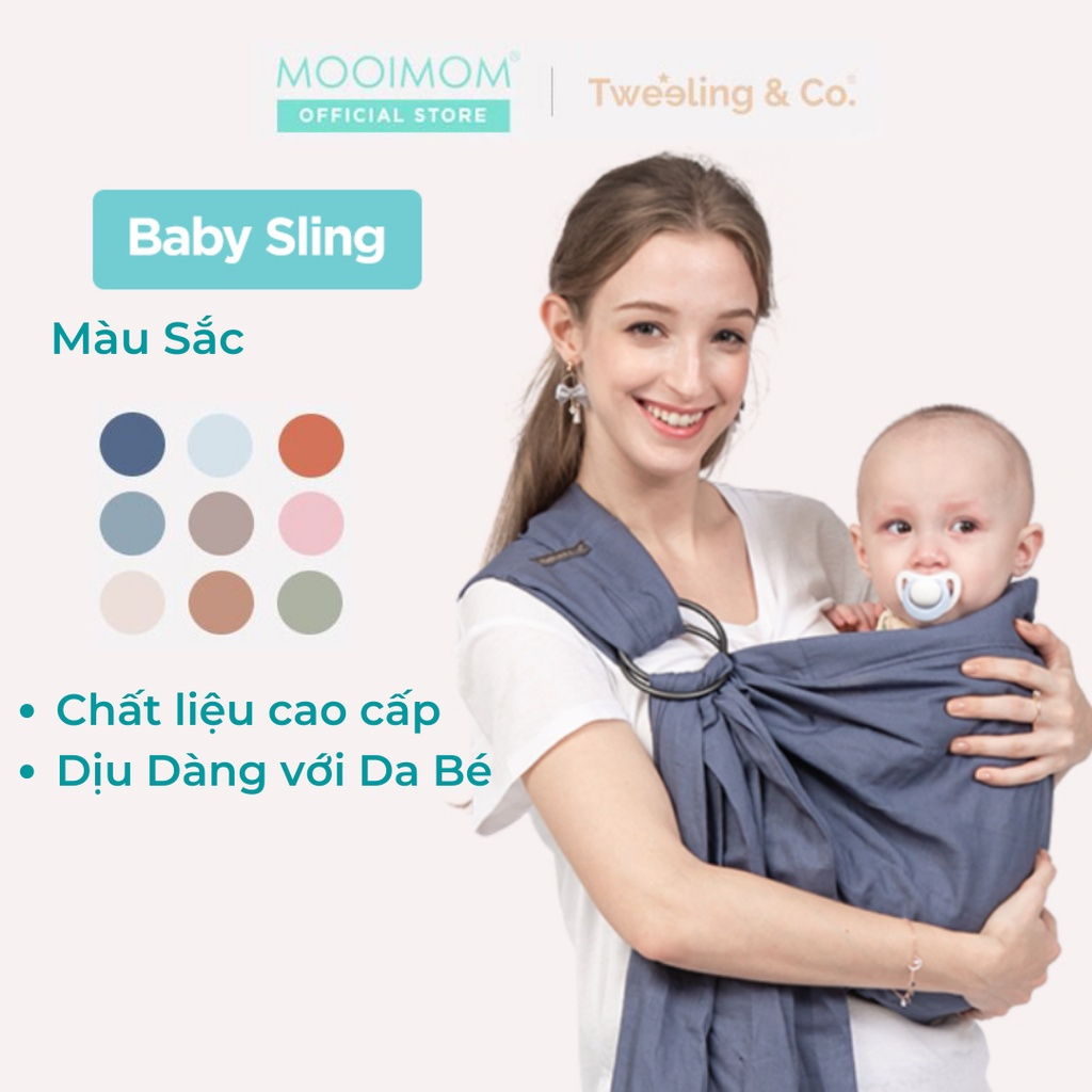 CHÍNH HÃNG Khăn Địu Địu Vải Em Bé Sơ Sinh Baby Sling TG90802