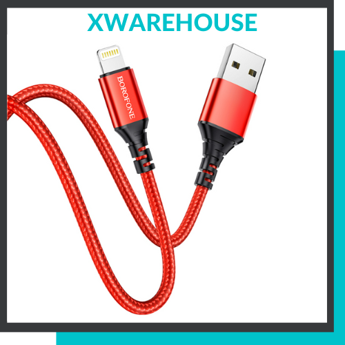 Cáp sạc nhanh borofone bx54 cổng lightning/micro usb/typec, dây sạc nhanh dây dù hàng chính hãng bh 6 tháng