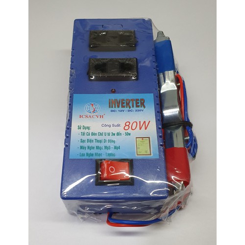 Bộ đổi điện 12v sang 220v 80w - icsacvh-80w