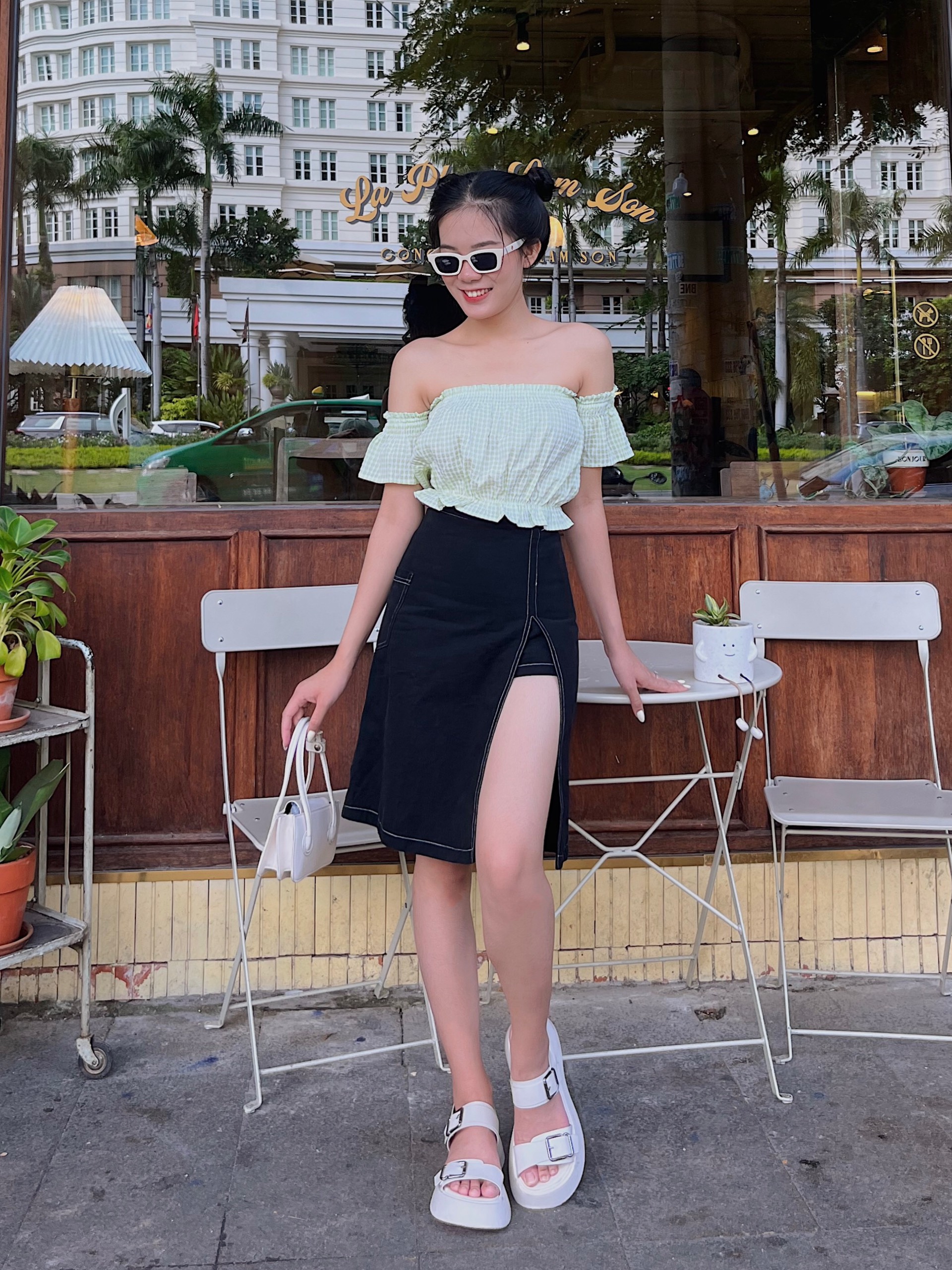 Chân váy midi xẻ lai the ciu - cobe skirt