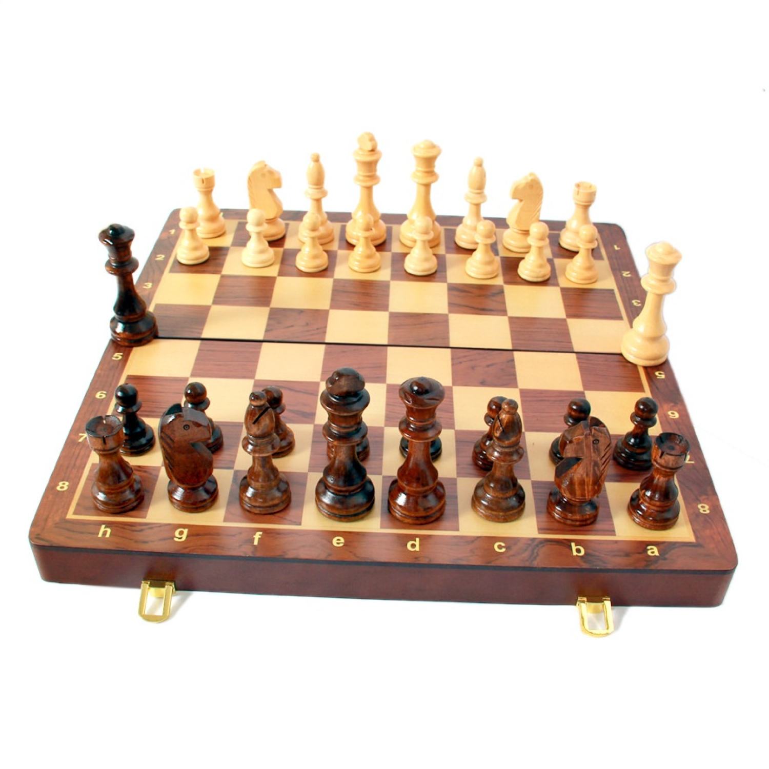 Bộ cờ vua bằng gỗ óc chó cao cấp tặng kèm quân hậu size 39cm và 45cm - hình chụp thật