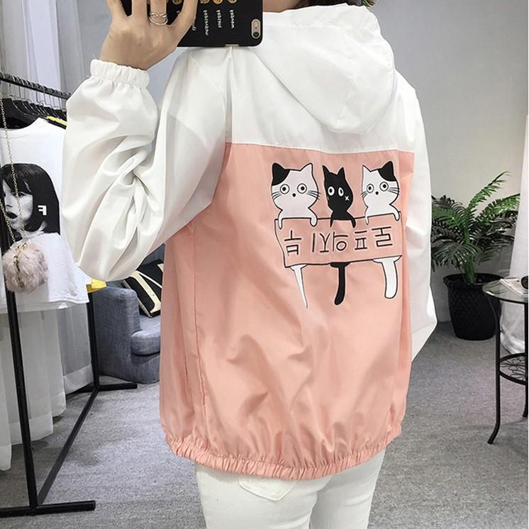 Giá hủy diệt + ảnh thật] áo khoác dù nữ mèo kitty hàn quốc - áo khoác chống nắng nữ - áo khoác nữ - áo khoác dù - áo khoát nữ - áo khoác dù nữ hàn quốc - áo khoác gió nữ - áo khoác dù nữ - áo khoát dù nữ - áo khoác đẹp - cá tính