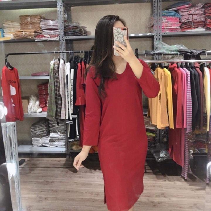 Váy xuông cổ tim bảo trúc store