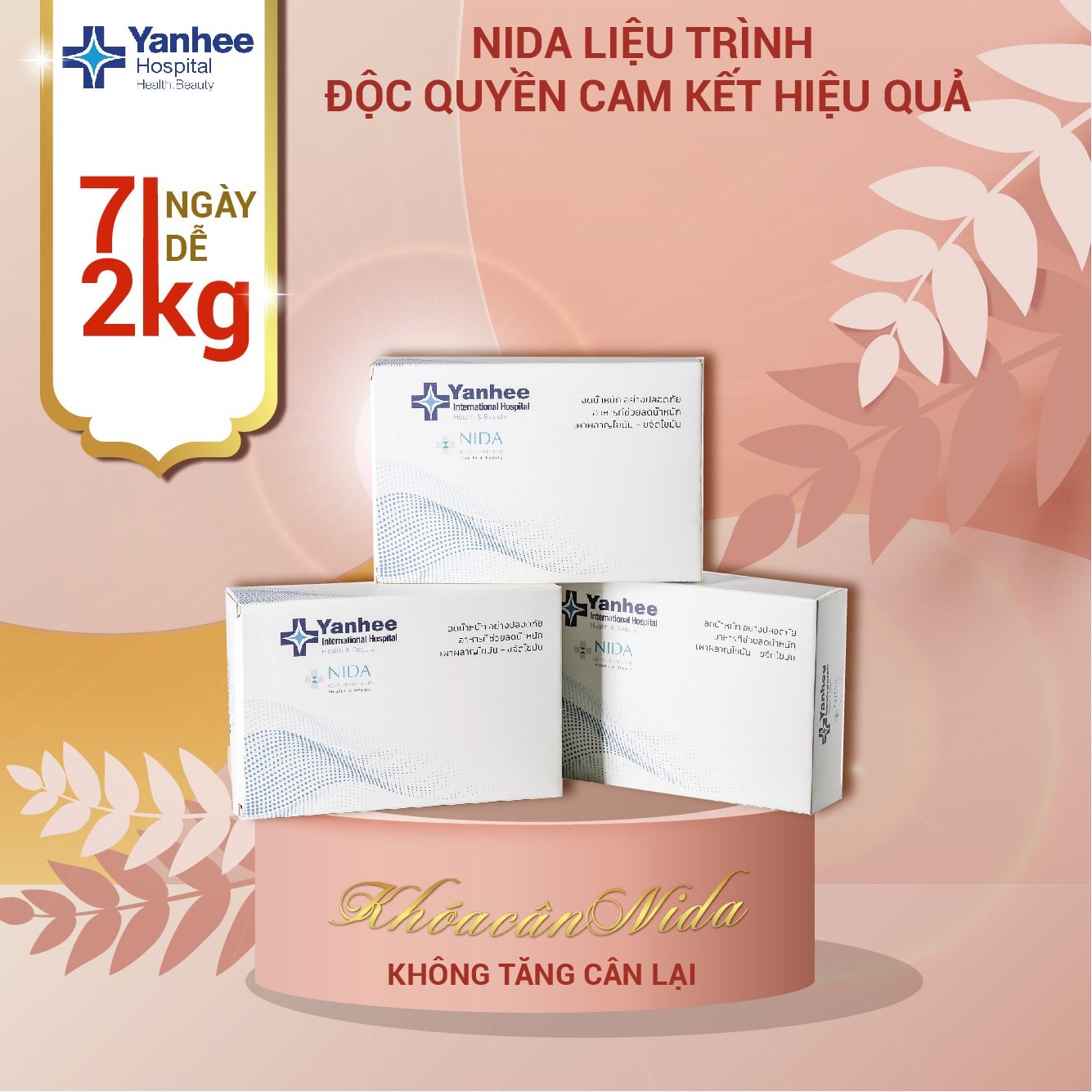Viên khóa cân 14 ngày Nida Thái lan không tăng cân lại