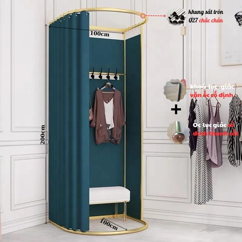 Vns-026 khung, vòng thử đồ cho shop quần áo, khung sắt phòng thử đồ c, u, l .